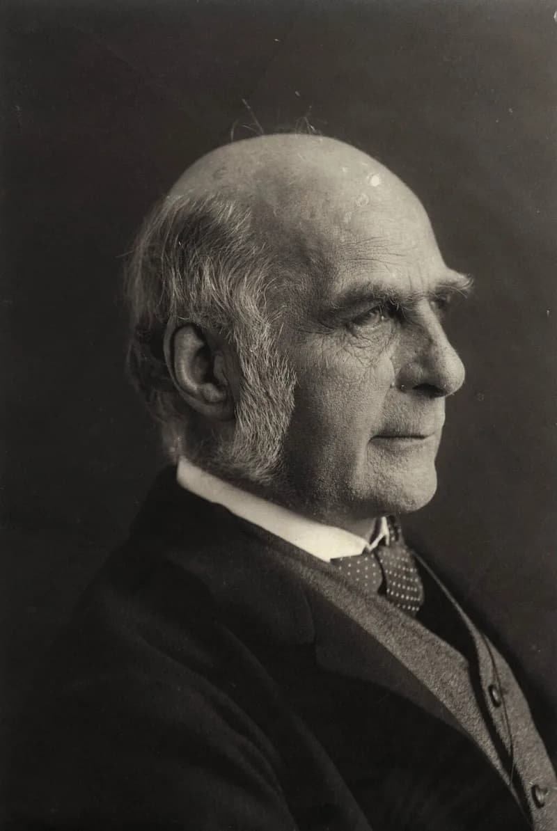 フランシス・ゴルトンの肖像(Sir Francis Galton, 1890s・出典: Wikimedia Commons・Eveleen Myers (née Tennant)・Public domain)