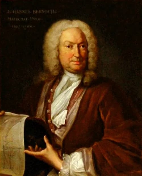 ヨハン・ベルヌーイの肖像(Johann Bernoulli (1667 – 1748)・出典: Wikimedia Commons・Johann Rudolf Huber・Public domain)