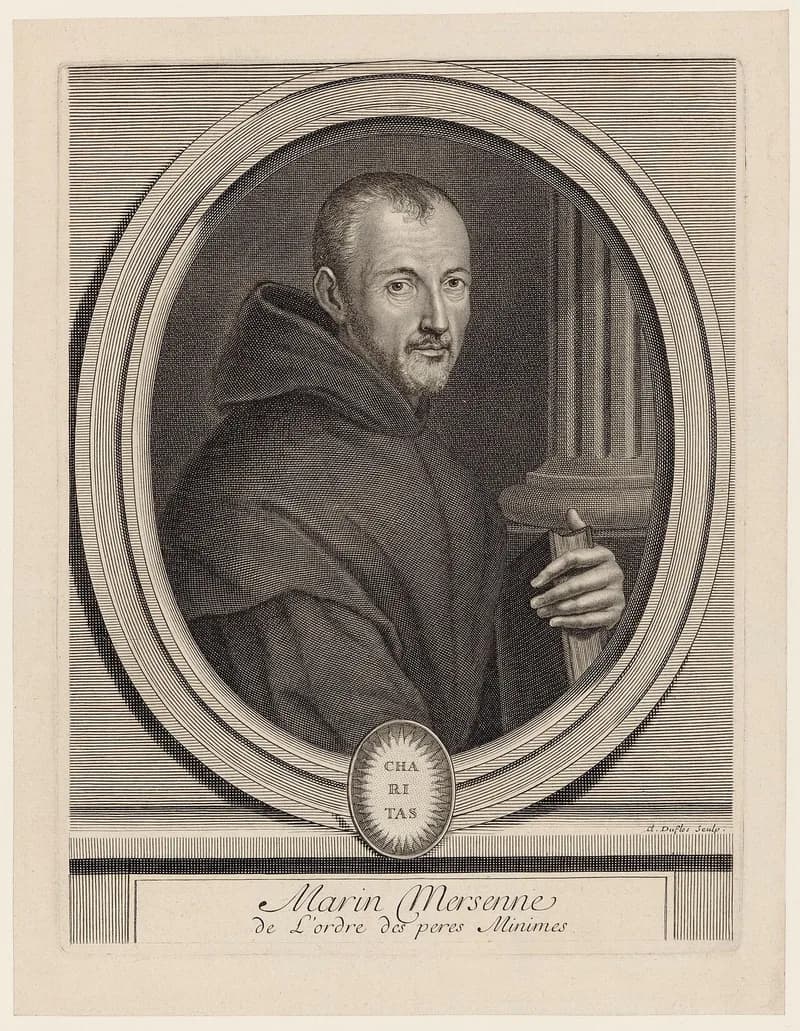 マラン・メルセンヌの肖像(Marin Mersenne de l'ordre des Minimes.・出典: Wikimedia Commons・Claude Duflos・Public domain)