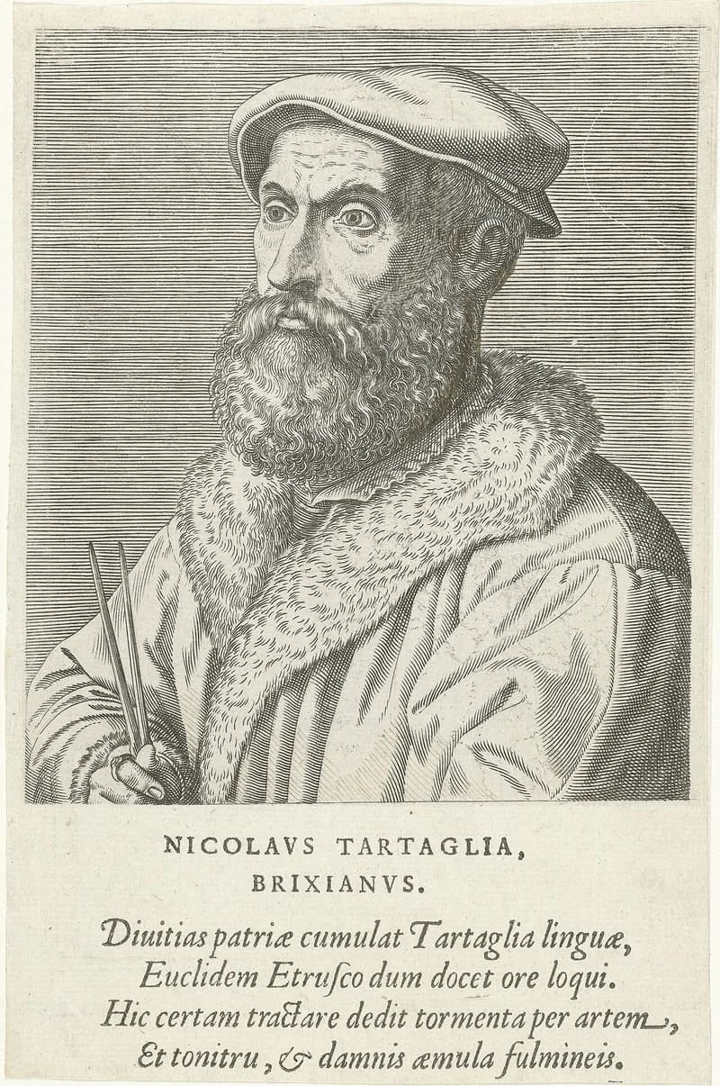 ニコロ・タルターリャの肖像(Portret van Niccolo Tartaglia Nicolavs Tartaglia Brixianvs (titel op object) Portretten v…・出典: Wikimedia Commons・Rijksmuseum・CC0)