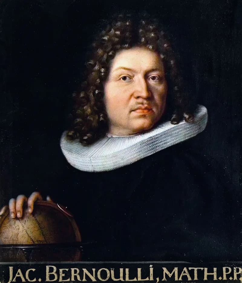 ヤコブ・ベルヌーイの肖像(Jakob Bernoulli・出典: Wikimedia Commons・Niklaus Bernoulli (1662-1716)・Public domain)