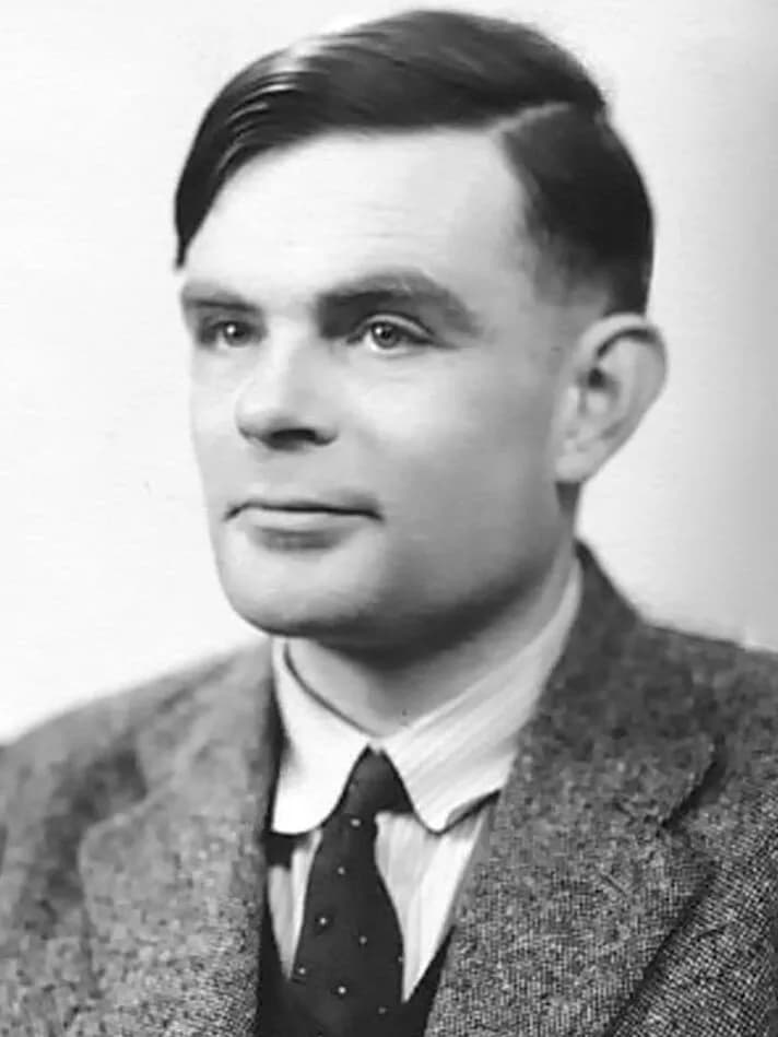 アラン・チューリングの肖像(Alan Turing (1951) (crop)・出典: Wikimedia Commons・Elliott & Fry・Public domain)