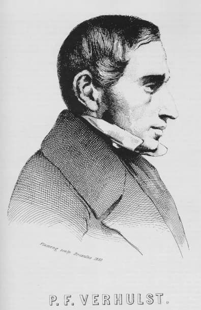 ピエール・フランソワ・ヴェアフルストの肖像(Pierre Francois Verhulst・出典: Wikimedia Commons・作者不明・Public domain)